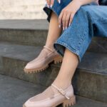 MALKA Powder Pink Leather Women's Loafer
