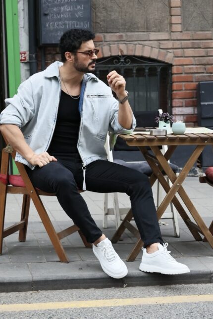 WALTER White Leather Men's Sneakers