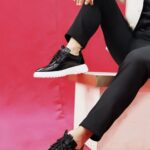 WALTER Black Leather Men's Sneakers