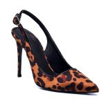 JALEIA Leopard Leather Women's Heeled Sandal - Image 2