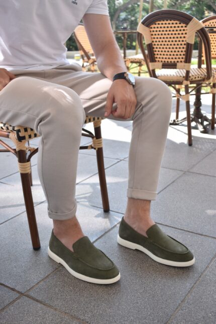 DEAN Green Leather Men's Loafer