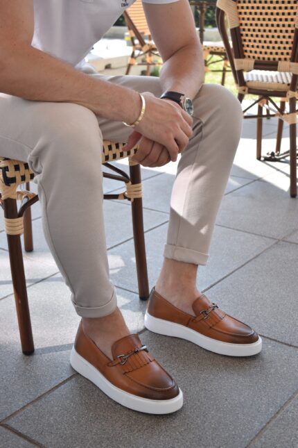 STUART Brown Leather Men's Loafer