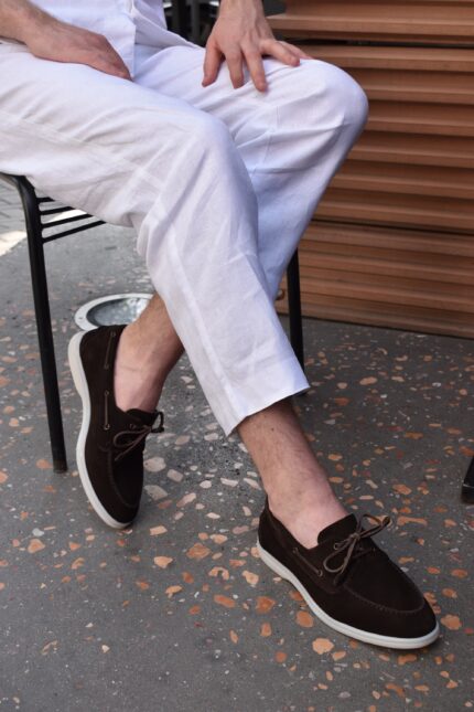 JOREN Brown Leather Men's Loafers