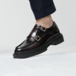 JAXON Burgundy Leather Men's Classic Shoes
