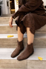 AVERY Brown Suede Leather Women's Boot - Image 2