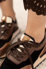 GWENNA Brown Leather Women's Sneaker - Image 3
