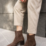 NOISELE Brown Suede Leather Women's Boot
