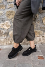 AVELINE Black Leather Women's Loafer - Image 3