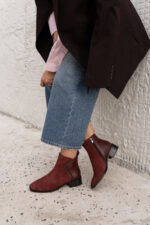 IVY Red Suede Leather Women's Boot