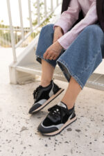 GWENNA Black Leather Women's Sneaker - Image 3