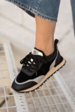 GWENNA Black Leather Women's Sneaker - Image 4