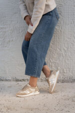 AURELIA Gold Leather Women's Sneaker - Image 3
