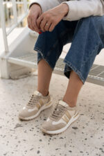 AURELIA Gold Leather Women's Sneaker - Image 2