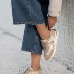 AURELIA Gold Leather Women's Sneaker