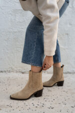 NOISELE Beige Suede Leather Women's Boot - Image 4