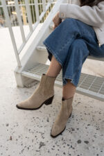 NOISELE Beige Suede Leather Women's Boot - Image 2
