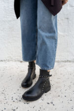 JESSIE Black Leather Women's Boot - Image 2