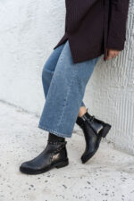 JESSIE Black Leather Women's Boot