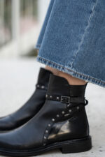 JESSIE Black Leather Women's Boot - Image 3