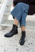 JESSIE Black Leather Women's Boot - Image 4