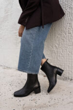 NAYLA Black Leather Women's Boot