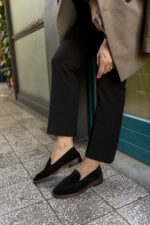 RANA Black Suede Leather Women's Loafer - Image 4