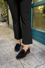 RANA Black Suede Leather Women's Loafer - Image 2