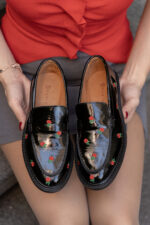 ROZE Black Patent Leather Women's Loafer - Image 5