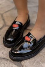 HARTLYN Black Patent Leather Women's Loafer - Image 4