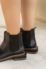 OLYMPIA Black Leather Women's Boot - Image 4