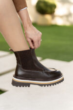 EMMA Brown Leather Women's Boot - Image 5