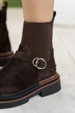 AISEL Brown Suede Leather Women's Boot - Image 4