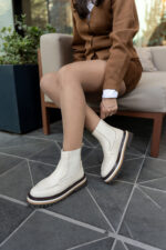 EMMA Beige Leather Women's Boot
