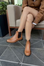 OLYMPIA Brown Leather Women's Boot