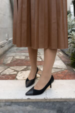 KELLY Black Leather Women's Stiletto - Image 3
