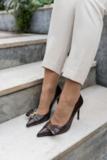 BOWA Brown Leather Women's Stiletto - Image 2