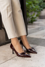 ARSIN Burgundy Leather Women's Stiletto - Image 4