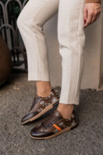 AURA Brown Leather Women's Sneaker - Image 3
