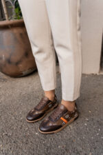 AURA Brown Leather Women's Sneaker - Image 2