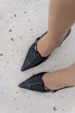 ASHLEY Black Leather Women's Stiletto - Image 5