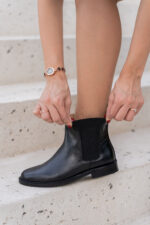 ELEONOR Black Leather Women's Boot - Image 4