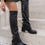 ABIGAIL Black Leather Women's High Boots