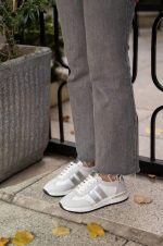 AURELIA Silver Leather Women's Sneaker