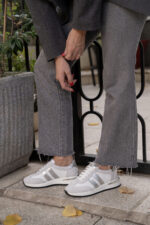 AURELIA Silver Leather Women's Sneaker - Image 3