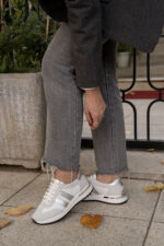 AURELIA Silver Leather Women's Sneaker - Image 5