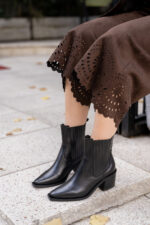 NOISELE Black Leather Women's Boot - Image 2