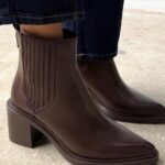 FIONS Brown Leather Women's Boot