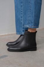 ELARIA Black Leather Women's Boot - Image 2