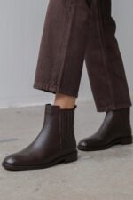 ELARIA Brown Leather Women's Boot - Image 2