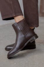 ELARIA Brown Leather Women's Boot - Image 3